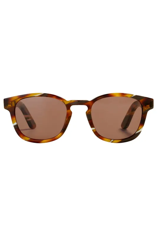 Ace & Tate Unisex Alfred-small-jungle-sun Maat: S | Zonnebrillen Outlet | Unisex | Bruin