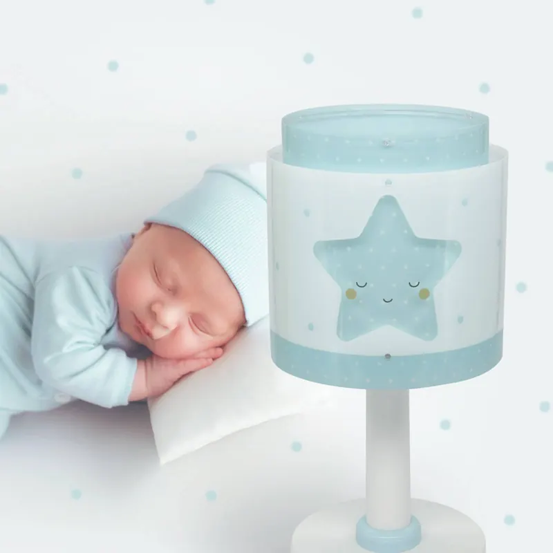 Lampa stołowa dla dzieci Baby Dreams, niebieska, G4, Ø 15 cm