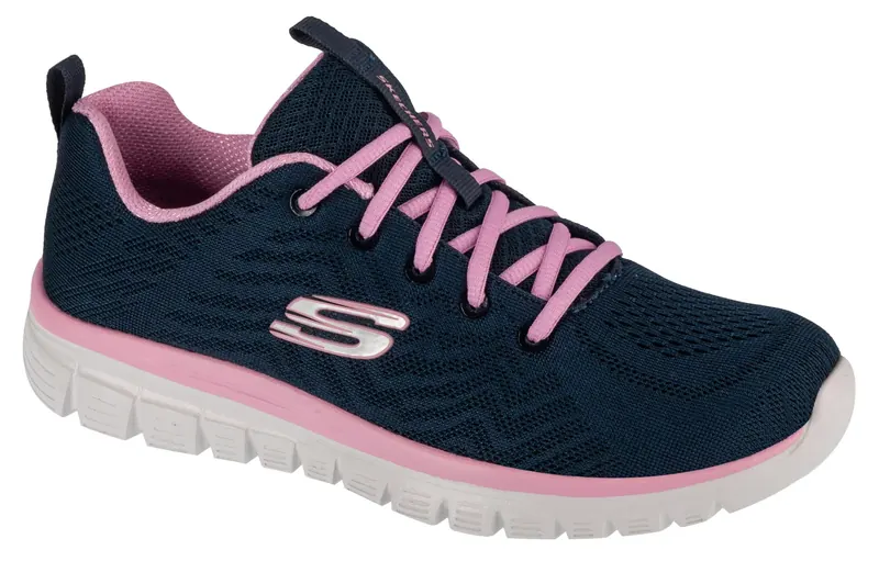 Skechers Graceful - Get Connected 12615-NVPK, Damskie, Granatowe, buty sneakers, przewiewna siateczka, rozmiar: 37,5