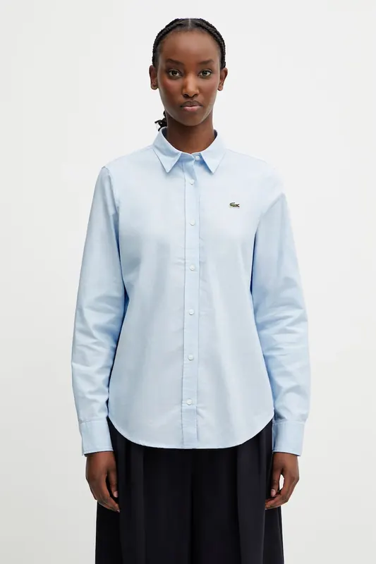 Lacoste koszula oxford bawełniana damska