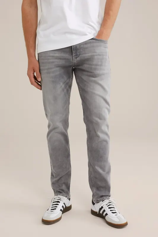 We Fashion 5-pocket Mid Waist Light Grey Maat: W34L32 | Jeans Outlet | Heren | Grijs
