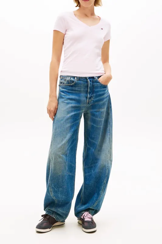 Tommy Hilfiger 2pack V-neck Tee Ecru/light Pink Maat: S | Tops Outlet | Dames | Roze