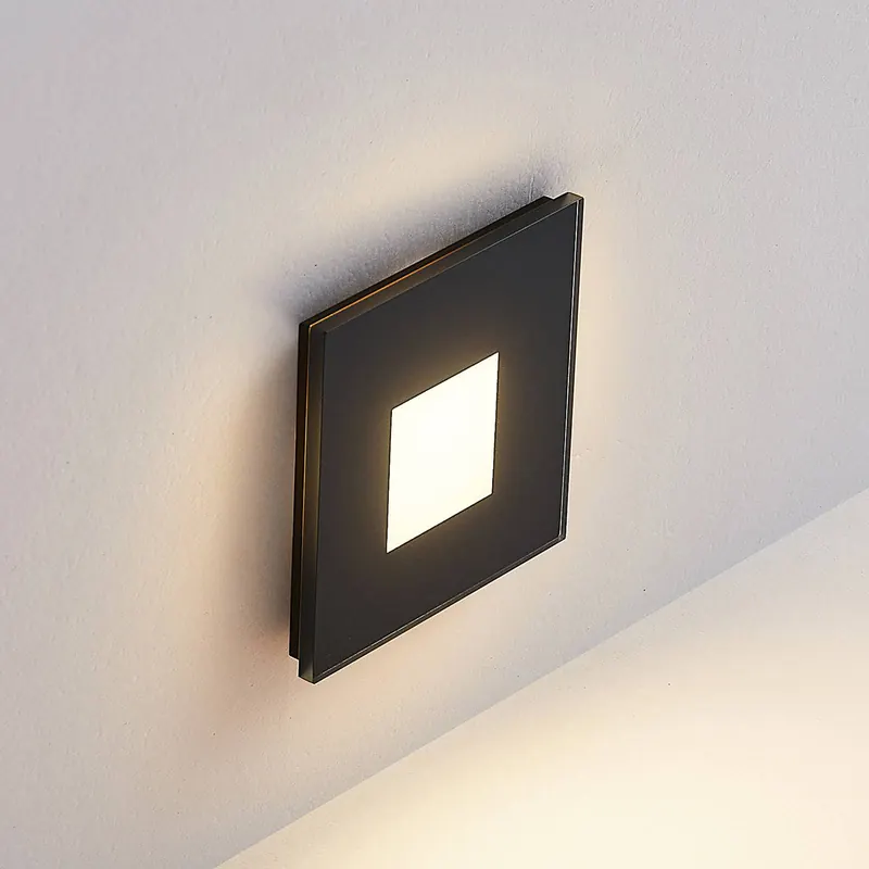 Oprawa wpuszczana LED Molto Luce Wall R68 Glass SQ, czarna, CCT