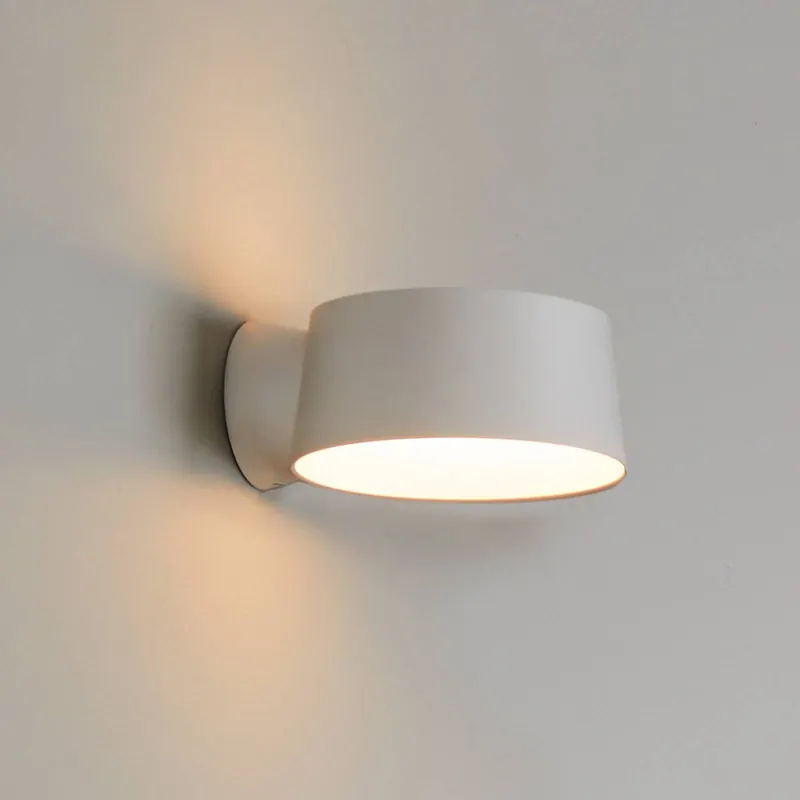 LOOM DESIGN Kinkiet LED Cookie, biały, aluminium, Ø 15 cm