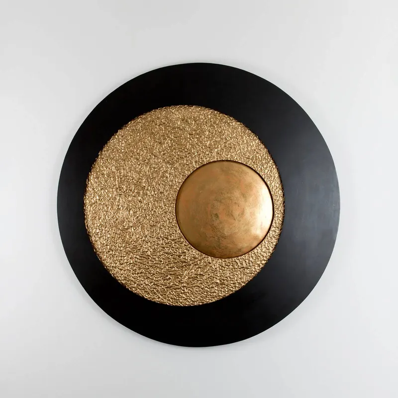Kinkiet LED Urano, brązowo-czarno-złoty, Ø 120 cm, żelazo