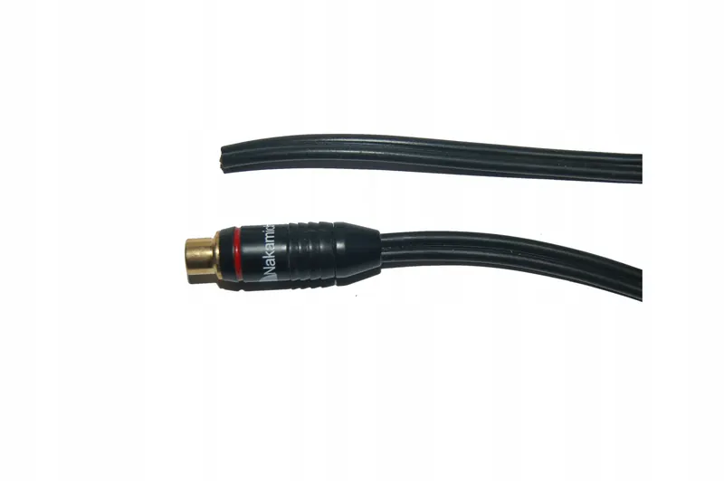 Kabel głośnikowy gniazdo Rca 0 , przewód 2x1,5mm, czarny Cu, 1m