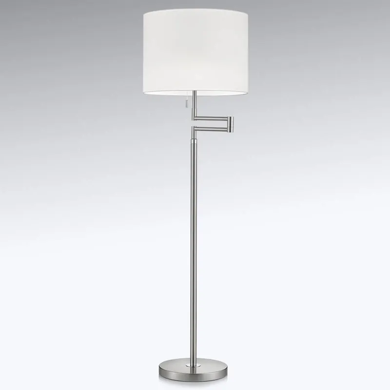 Lampa podłogowa Lilian ściemniacz, nikiel chromowy