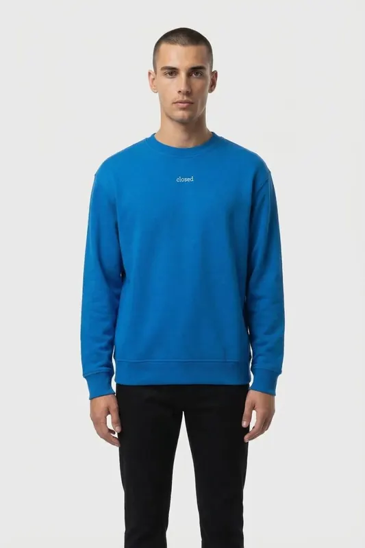 Closed Crew Sweatshirt T-shirts Oceanic Blue Maat: L | Sweaters Outlet | Heren | Blauw