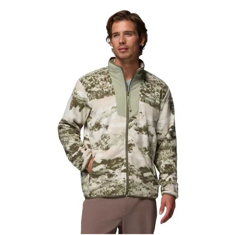 Columbia Sequoia Grove Printed Full Zip Fleece 2135511399, Męskie, Zielone, polary, poliester, rozmiar: M