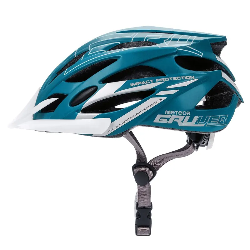 Meteor Kask rowerowy Gruver czarno-zielony (55-58)