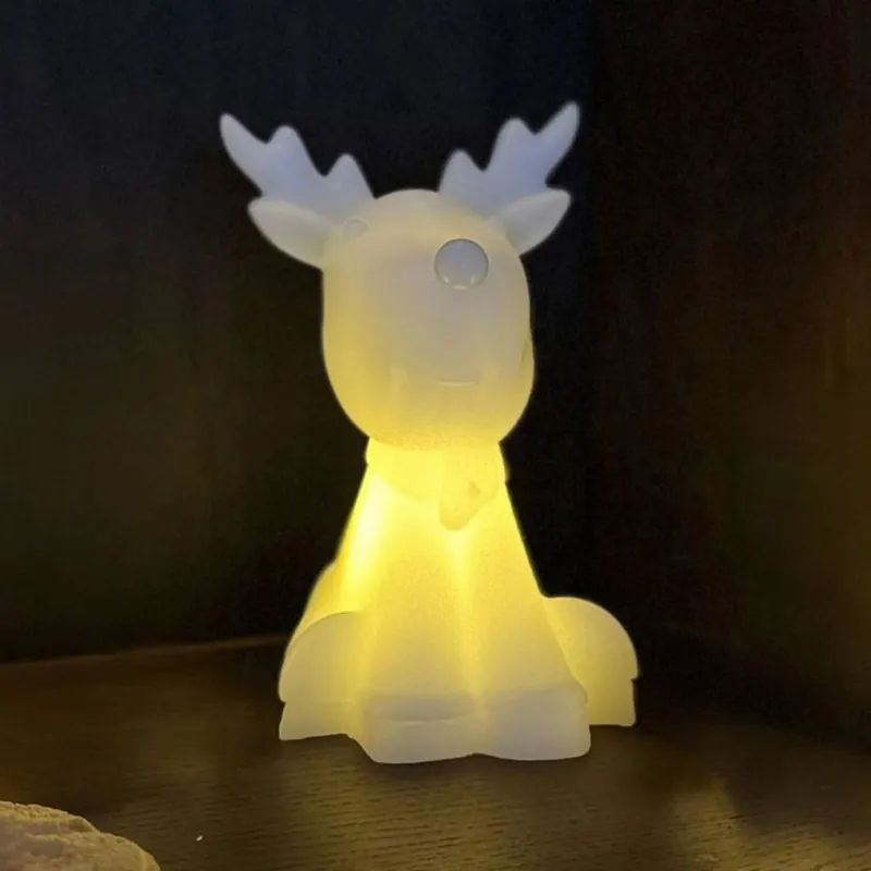 Figurka dekoracyjna LED Naja, biała, wysokość 12 cm, wosk, zasilanie bateryjne