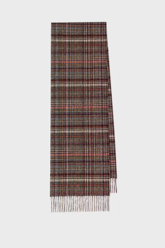 Paul Smith Men Scarf Signature Check Multi Coloured Maat: OS | Handschoenen Outlet | Heren | Bruin