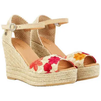 La Valeta Espadrilles Camelia Peep Toe Beige