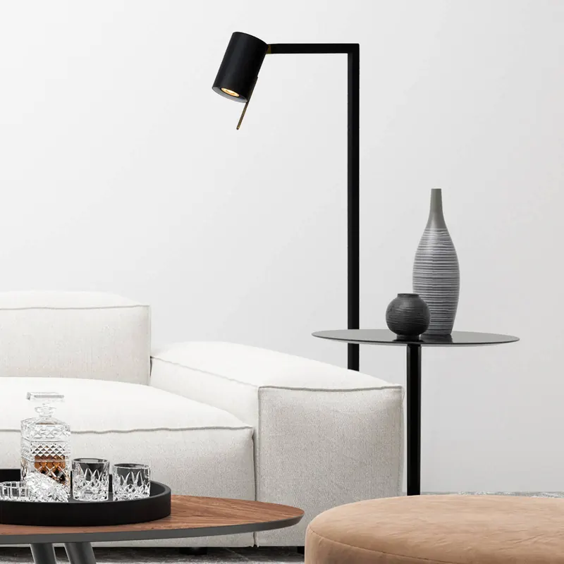 Lampa stojąca Lesley, czarna, wysokość 130 cm, metal