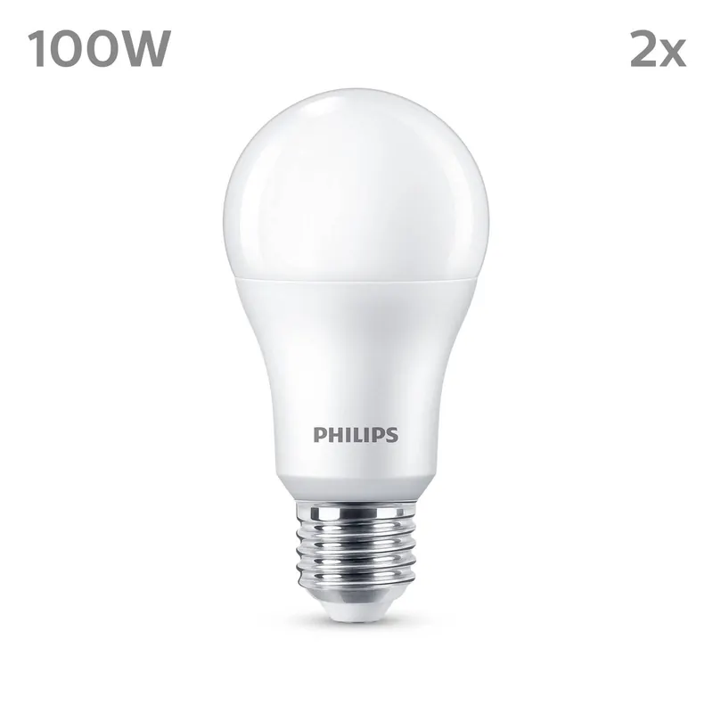 Philips LED E27 13W 1521lm 4 000 K mat 2 szt.