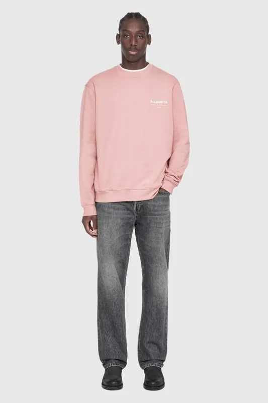 AllSaints Backstage Crew Woodrose Pink Maat: S | Sweaters Outlet | Heren | Roze