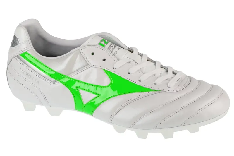 Mizuno Morelia II Japan FG P1GA250137, Unisex, Białe, buty piłkarskie - korki, skóra licowa, rozmiar: 44