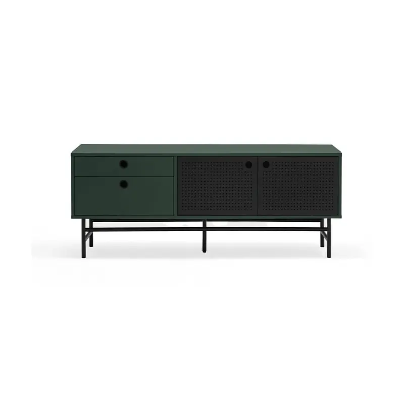 Ciemnozielona szafka pod TV 140x52 cm Punto – Teulat
