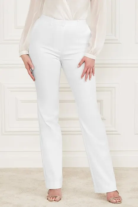 GUESS Marciano By  Franca Flare Pant Pale Pearl Maat: 46 | Wijde Broeken Outlet | Dames | Wit