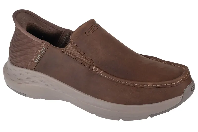 Skechers Slip-Ins Parson - Oswin 204866-DSRT, Męskie, Brązowe, półbuty, skóra naturalna, rozmiar: 39,5