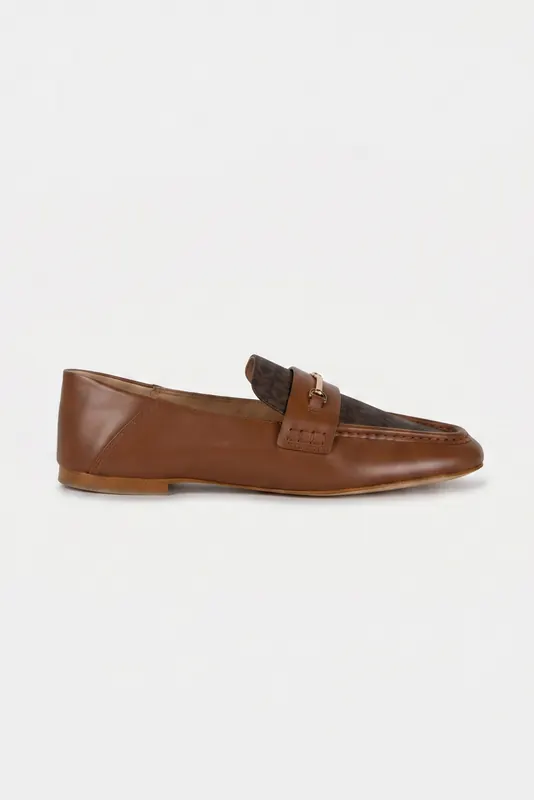 Michael Kors Lena Loafer Brown/luggage Maat: 36.5 | Instappers Outlet | Dames | Bruin