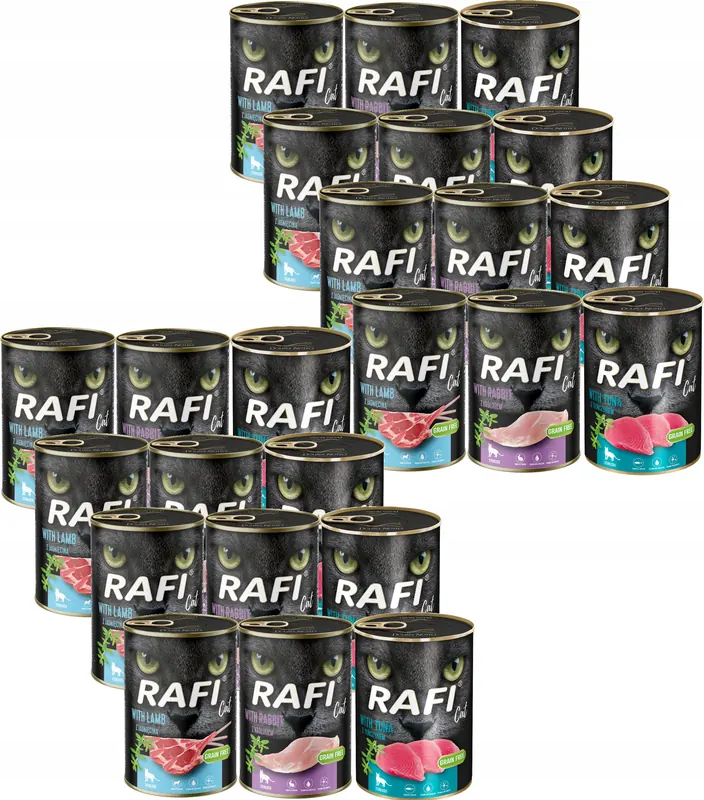 Rafi Cat Adult mokra karma dla kota MIX Smaków 24x 400g