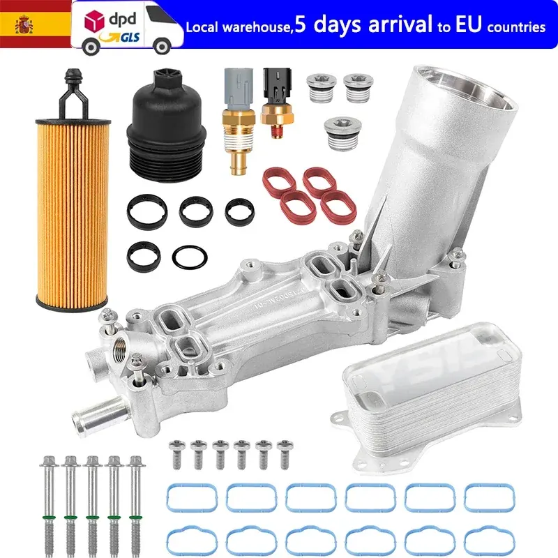 Chłodnica oleju aluminiowa 68105583AF do Jeep Grand Cherokee Dodge Durango 3.6L Journey Charger Chrysler 200 300 WK2, wymiennik ciepła