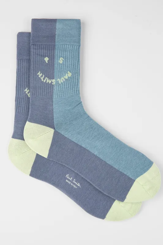 Paul Smith Men Sock Bicol Ps Happy Turquoise Maat: OS | Sokken Outlet | Heren | Blauw