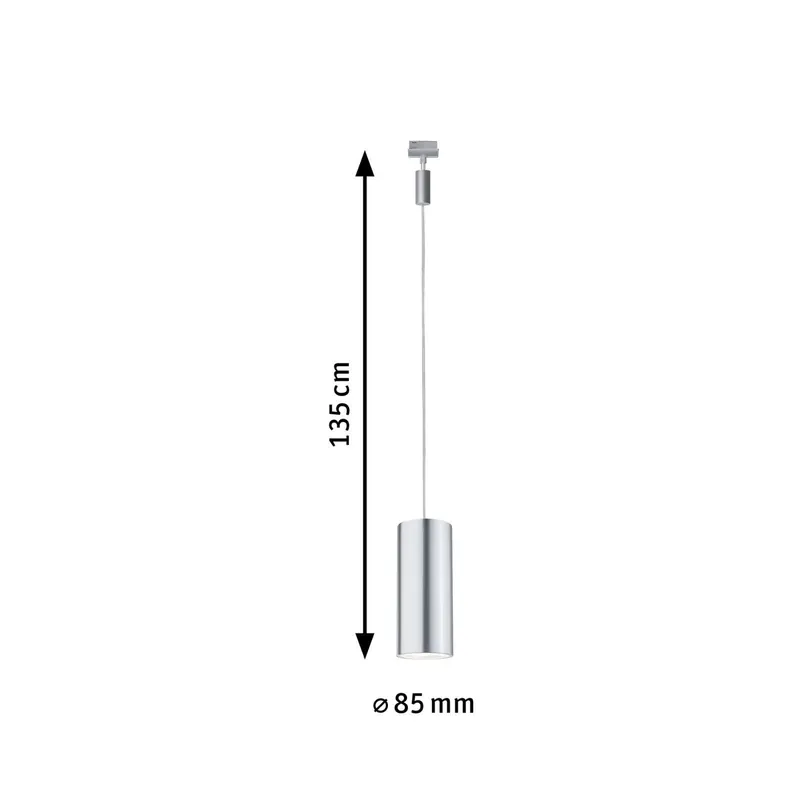 Paulmann URail Barrel lampa wisząca LED, chrom