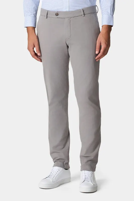 Brooks Brothers Slim Fit Cotton Chinos Grey Maat: W36 | Chino's Outlet | Heren | Grijs
