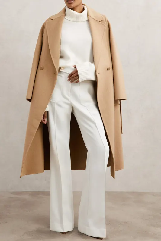 Reiss Occasion Flare Trouser White Maat: 12R | Pantalons Outlet | Dames | Wit