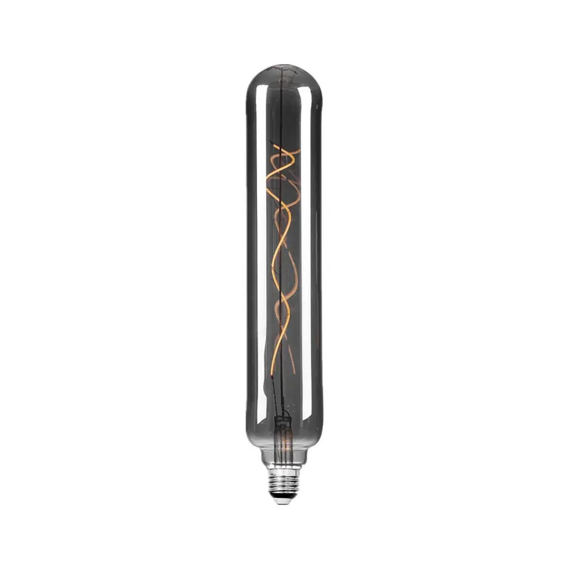 Żarówka rurkowa LED Lucande, E27 4 W, Ø 6 cm, tytan, 1800 K