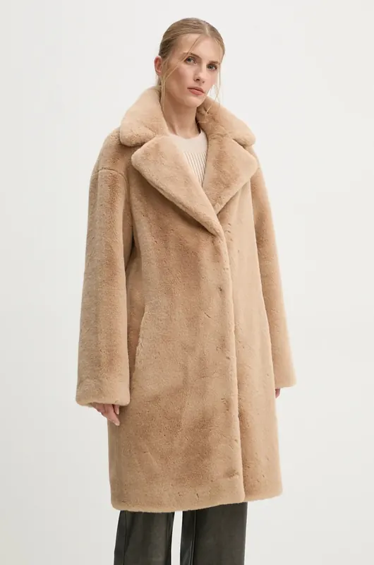 Stand Studio płaszcz ze sztucznego futra damski Camille Cocoon Coat