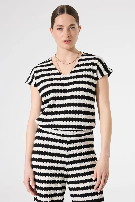 Garcia Ladies T-shirt Ss Black Maat: M | Wijde Broeken Outlet | Dames | Zwart