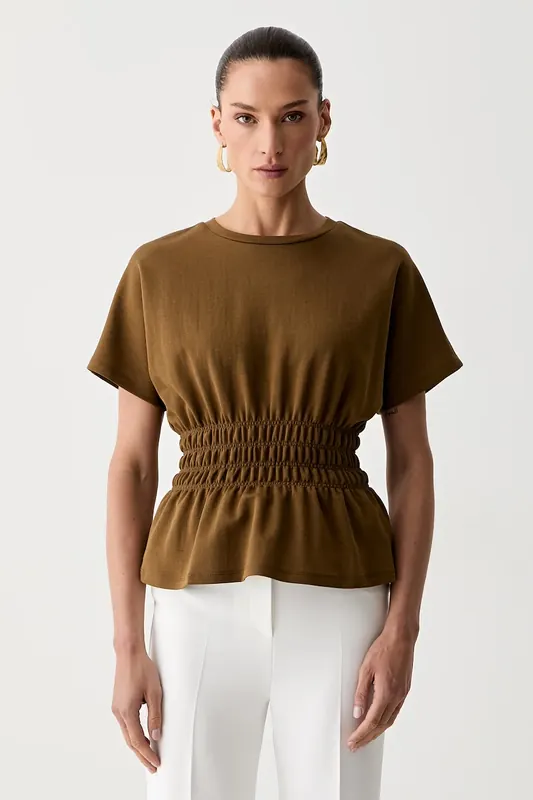 Morgan T-shirt damski z bawełną DMADE