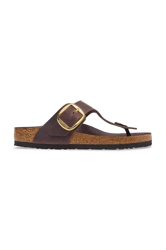 Birkenstock japonki damskie skórzane Gizeh Big Buckle Oiled Leather