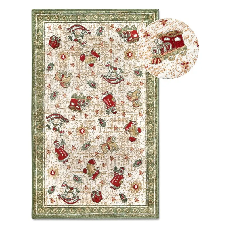 Zielony dywan z mieszanki bawełny ze świątecznym motywem 50x80 cm Toy's Delight Green Christmas – Villeroy&Boch
