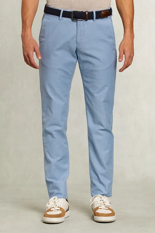 River Woods Basic Chino Sf Stretch Blue Maat: 46 | Chino's Outlet | Heren | Blauw