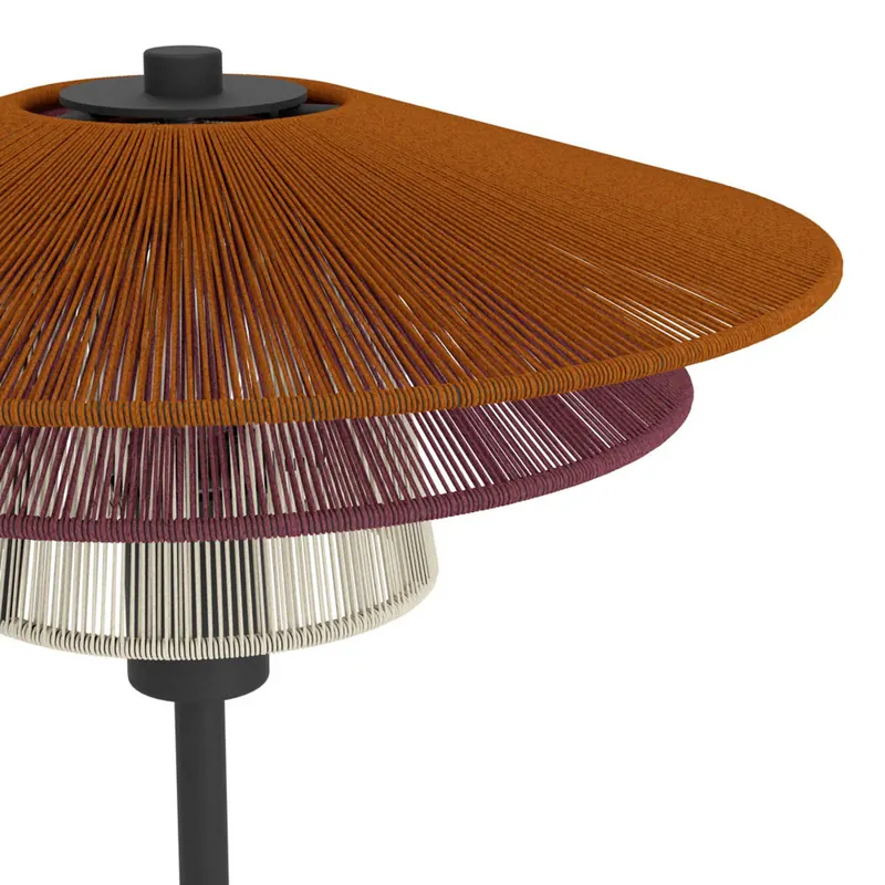Lampa stołowa EGLO PIGNONA, czerwono-pomarańczowo-biała, wysokość 39 cm,