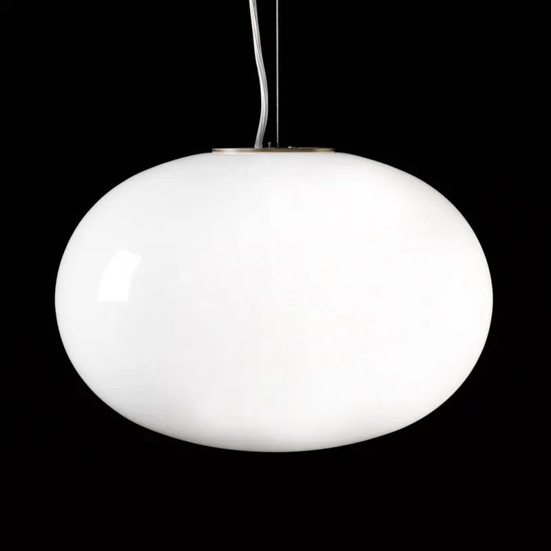 Oluce Alba - Lampa wisząca z opalowego szkła, 1-punktowa