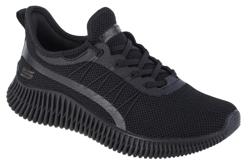 Skechers Bobs Geo-New Aesthetics 117417-BBK, Damskie, Czarne, buty sneakers, tkanina, rozmiar: 38