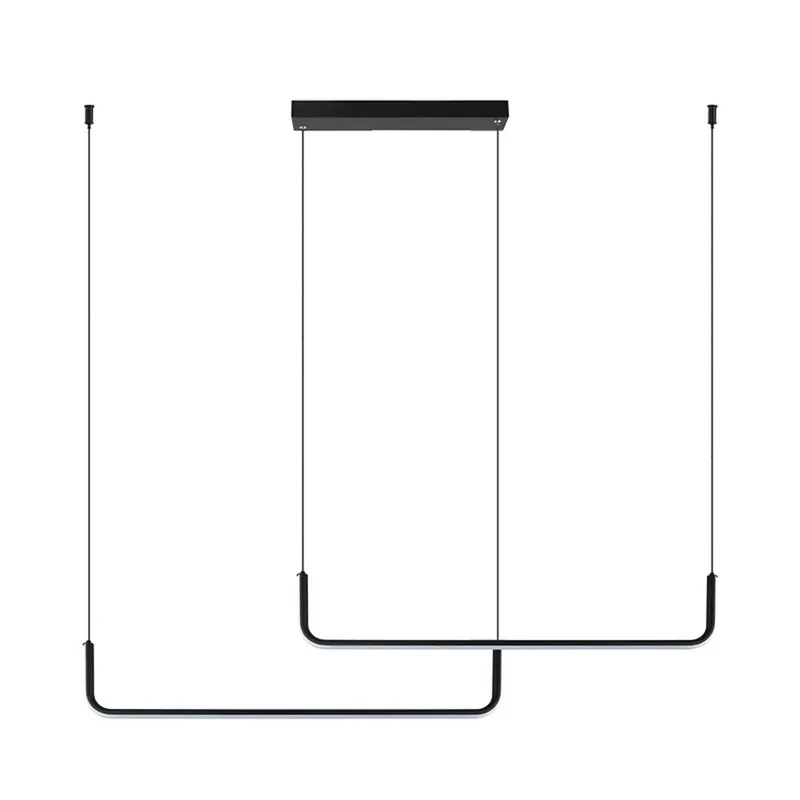 Lampa wisząca LED 22010, czarna matowa, 2-punktowa