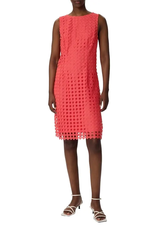 Comma Dresses Coral Pink Maat: 38 | Midi Jurken Outlet | Dames | Blauw