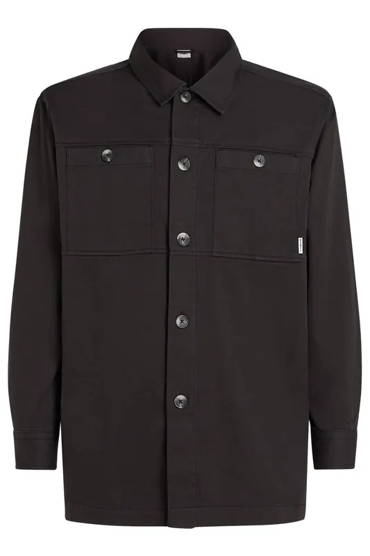 O'Neill  Twill Overshirt Black Out Maat: M | Overhemden Outlet | Dames | Zwart