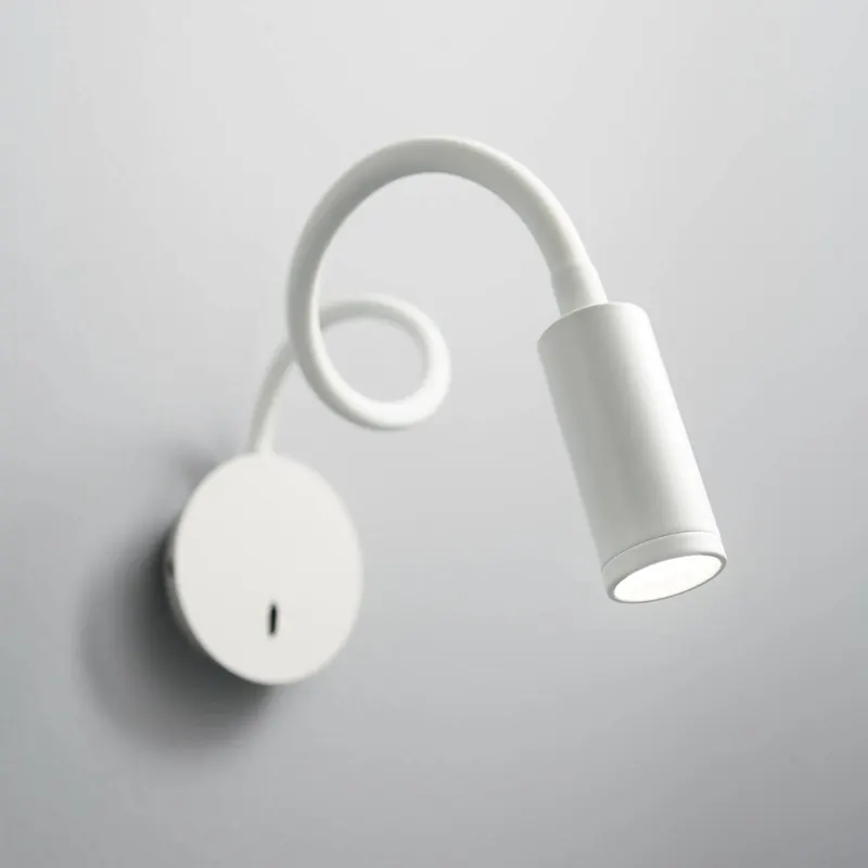 Ideal Lux kinkiet LED Focus 2, biały, 55 cm, ramię elastyczne