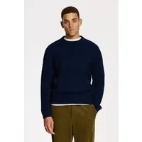 Shiwi Perry Regular Fit Structured Pullover Blue Dark Navy Maat: L | Sweaters Outlet | Heren | Blauw