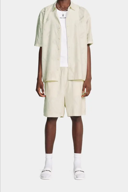 Daily Paper Salim Shorts Frost White Maat: M | Korte Broeken Outlet | Unisex | Wit