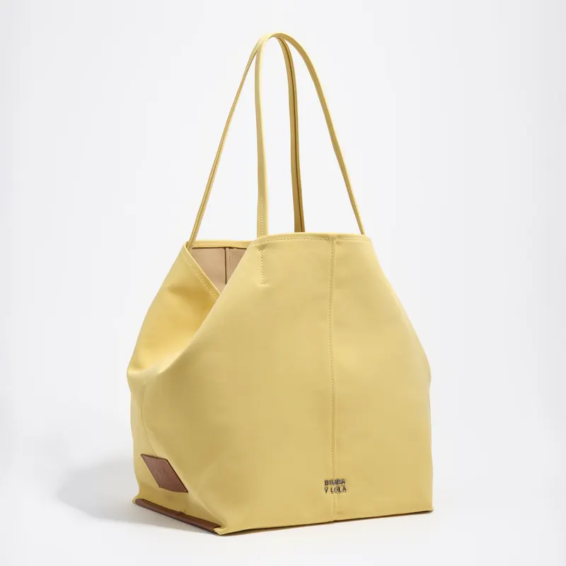 Torba shopper duża gabardyna bananowa