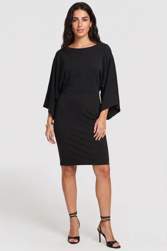 ARKET Trinity Poly Interlock Dress Black Maat: XS | Midi Jurken Outlet | Dames | Zwart