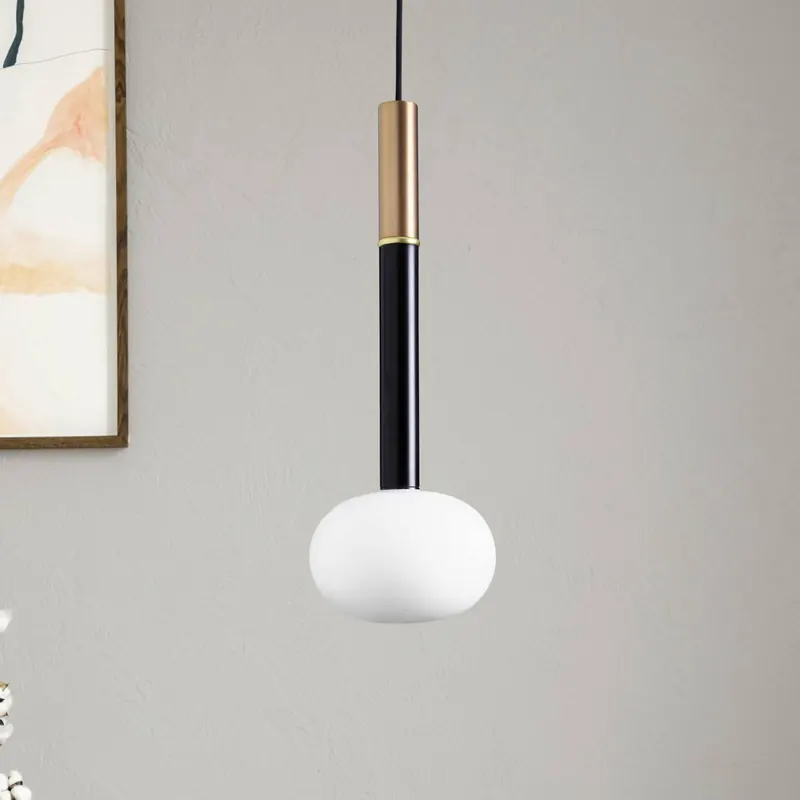 Lampa wisząca Mose, miedź, wysokość klosza 39 cm, 1-punktowa, szkło